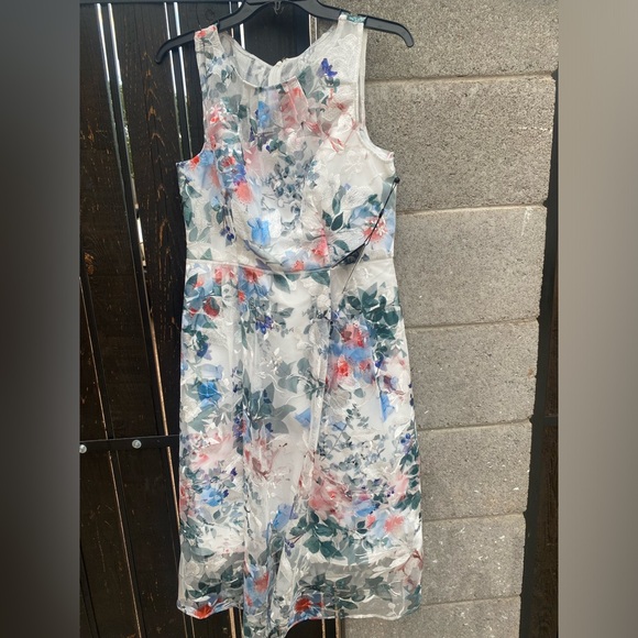 Adrianna Papell Women's Floral Printed Veiled Dress Size 8. NWT - Picture 6 of 14